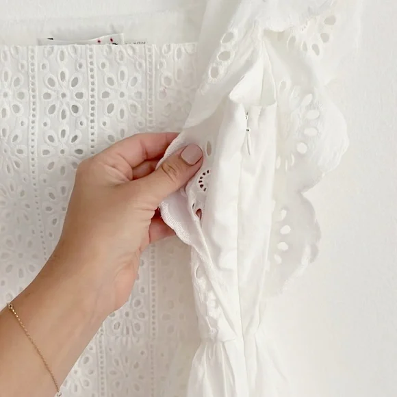 English Factory Eyelet Midi Dress White NWT Midi